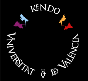 Tsuba con el logotivo de la Escuela Deportiva de Kendo UV